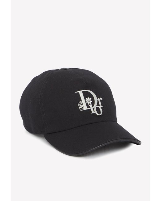 Dior Black X Erl Logo-embroidered Baseball Cap for men