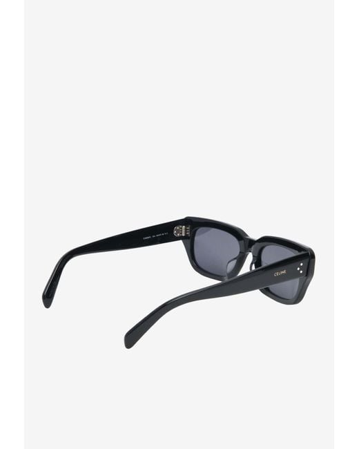 Céline Blue Bold 3 Dots Rectangular Sunglasses