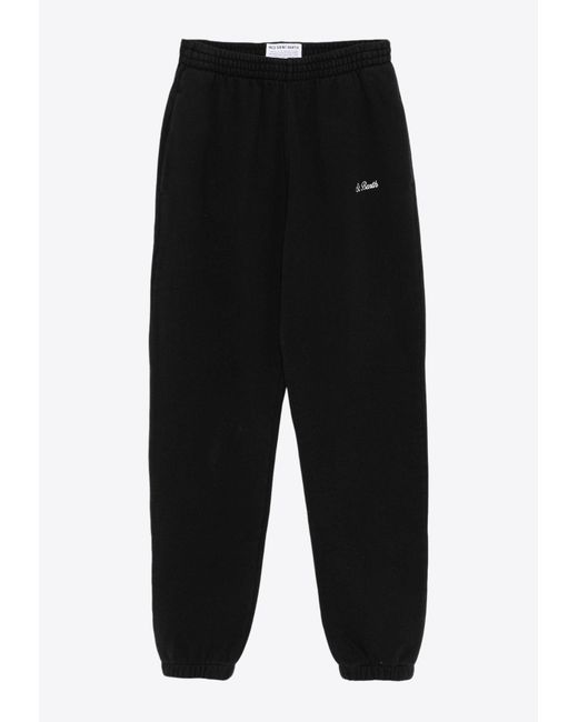 Mc2 Saint Barth Black Odalys Logo-Embroidered Track Pants