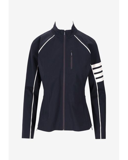Thom Browne Blue 4-Bar Stripes Compression Zip-Up Jacket