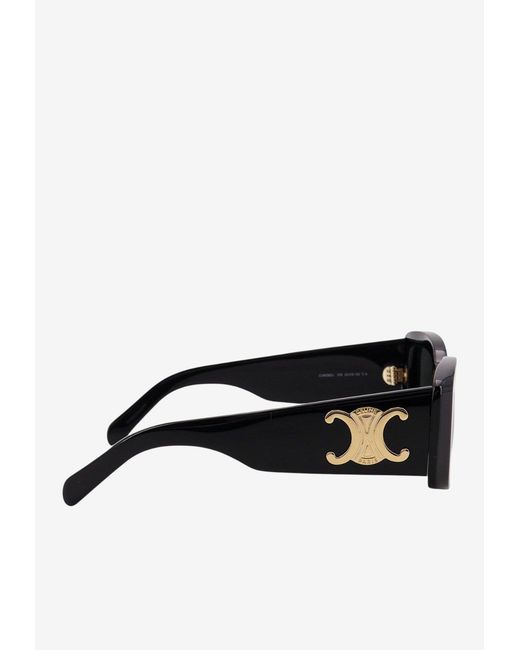 Céline Black Triomphe Xl 01 Rectangular Sunglasses