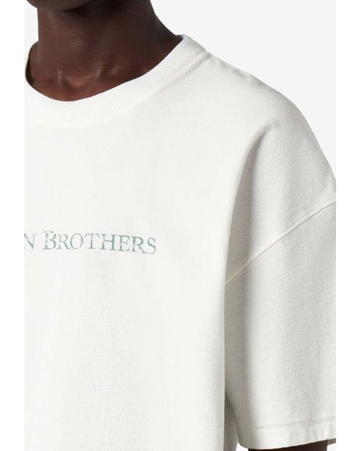 1989 STUDIO White Lehman Brothers Print T-Shirt for men