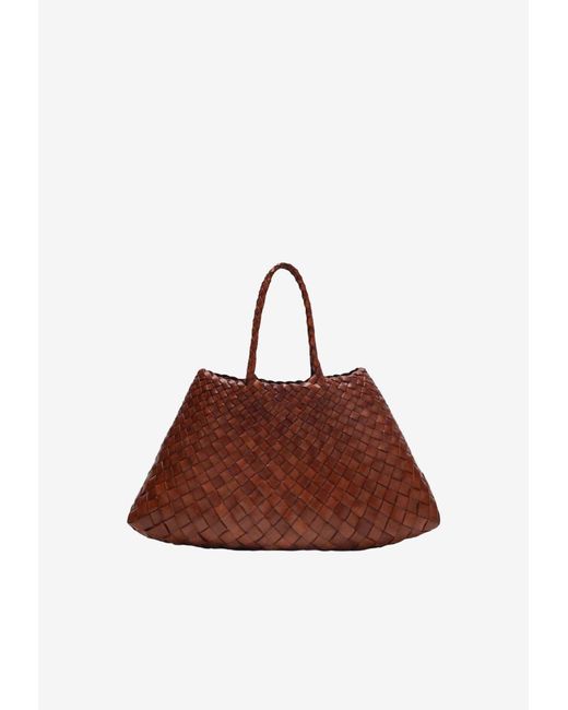 Dragon Diffusion Brown Small Santa Croce Basket Bag