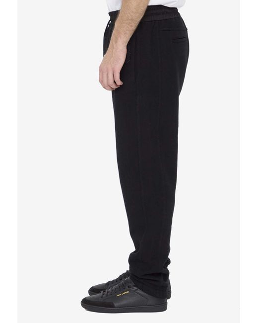 Saint Laurent Black Logo Track Pants for men