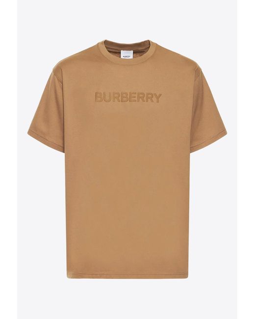 Burberry Natural Logo-Print Crewneck T-Shirt for men