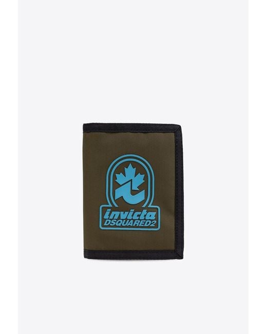 DSquared² White Invicta Zip Wallet for men