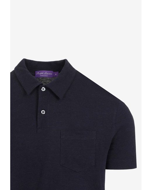 Ralph Lauren Blue Short-Sleeved Polo T-Shirt for men