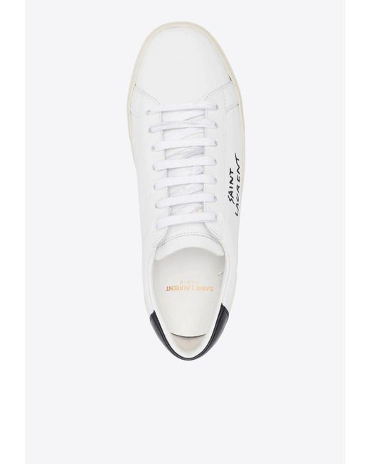 Saint Laurent White Sl/06 Low-Top Court Sneakers