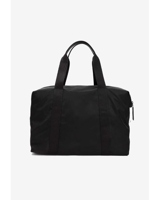 Prada Black Re-Nylon And Saffiano Leather Duffle Bag for men