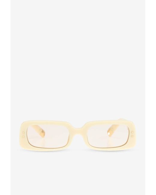 Jacquemus Natural The Azzuro Rectangular Sunglasses