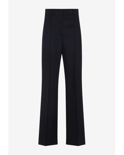 Prada Blue Tailored Wool Pants