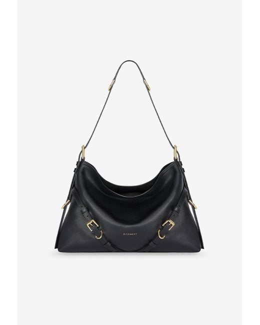 Givenchy Black Medium Voyou Bag Shiny Leather