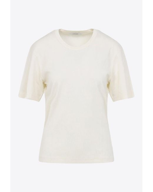 Lemaire White Basic Crewneck T-Shirt