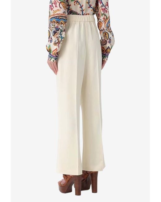 Etro Natural Flared Tailored Pants