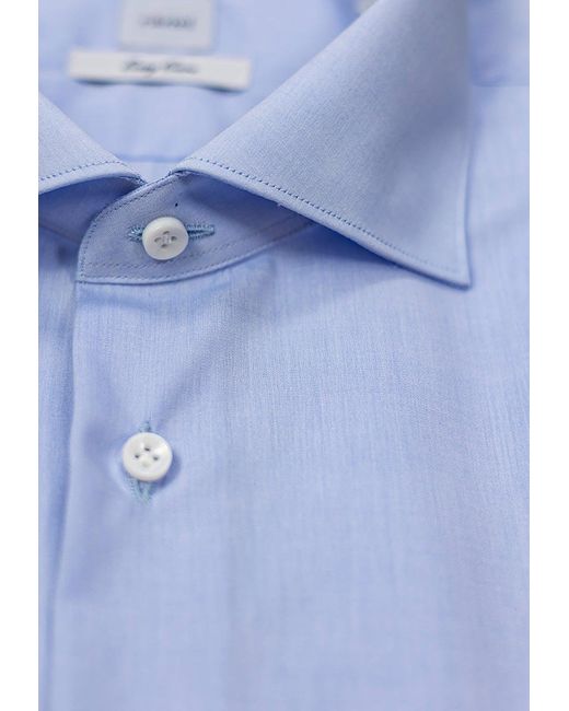 Carrel Blue Long-Sleeved Formal Shirt for men