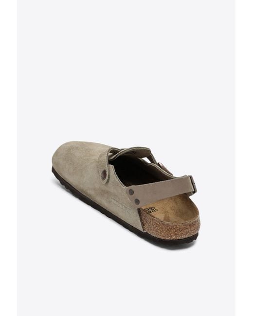 Birkenstock Brown Tokio Suede Slippers for men