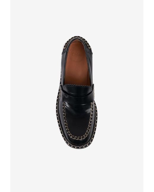 Chloé Black Noua Flat Loafer