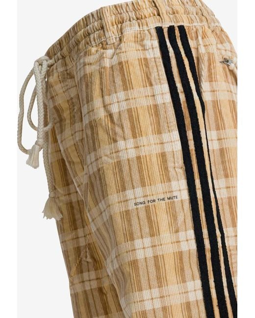 Adidas Originals Natural X Song For The Mute Checked Track Pants for men