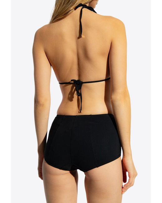 Dolce & Gabbana Black Dg Logo High-Waist Bikini Briefs