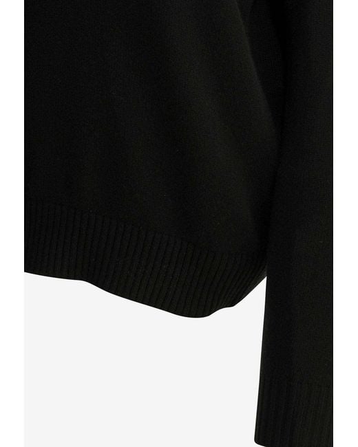 Givenchy Black Wool Blend Logo Sweater