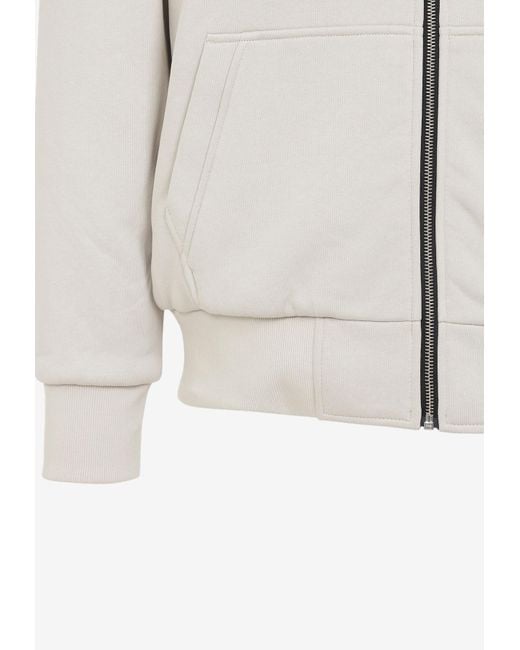 Moose Knuckles White Classic Bunny 3 Zip-Up Hoodie for men
