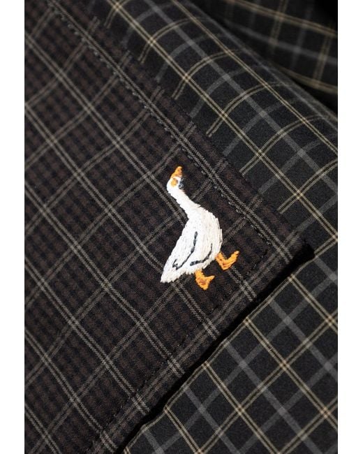 Moschino Black Utility Checked Jacket for men