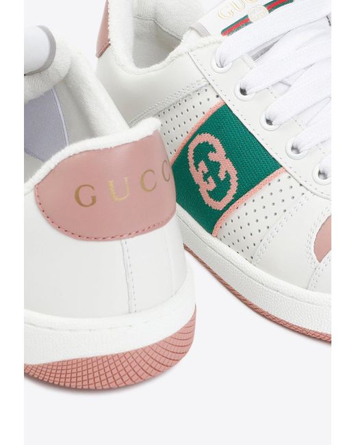 Gucci White Sneakers With Logo