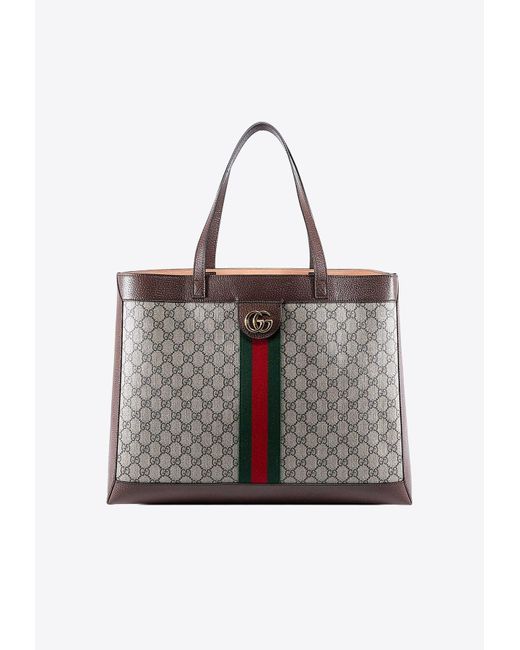 Gucci Gray Medium Ophidia Tote Bag for men