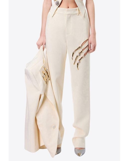 Area Natural Claw Cut-out Tailored Pants