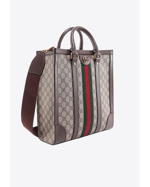 Gucci Brown Medium Ophidia Tote Bag for men