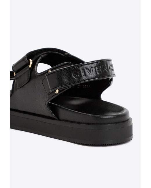 Givenchy White Leather 4G Strap Flat Sandals
