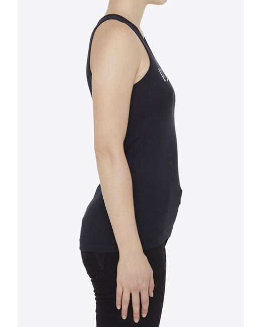 Patou Black Logo-Printed Tank Top