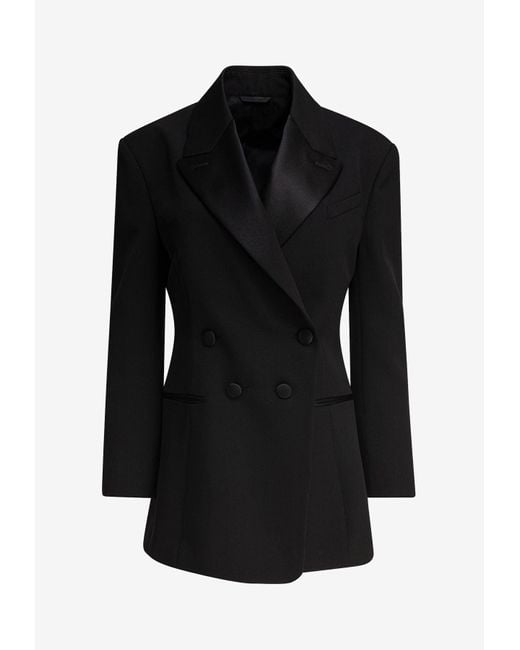 Givenchy Black Double-Breasted Tuxedo Jacket