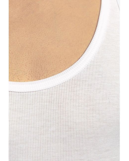 Tom Ford White Ribbed Knit Tank Top for men
