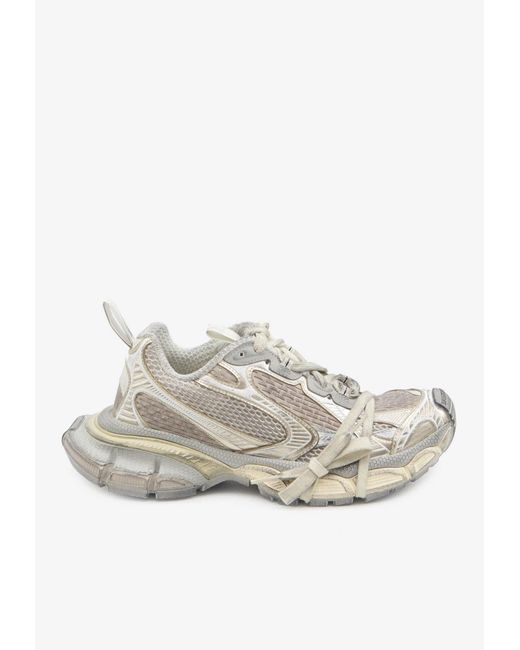Balenciaga White 3Xl Mesh Low-Top Sneakers
