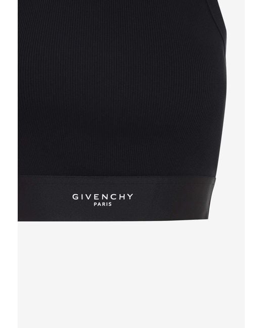Givenchy Blue Sleeveless Cropped Top
