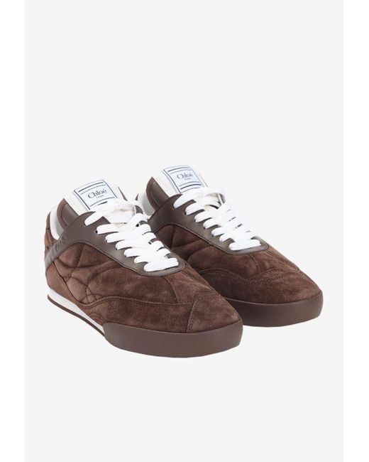 Chloé Brown Kick Low-Top Sneakers