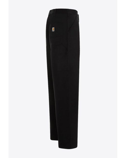 Junya Watanabe Black X Carhartt Wip Logo-Patch Straight-Leg Pants for men