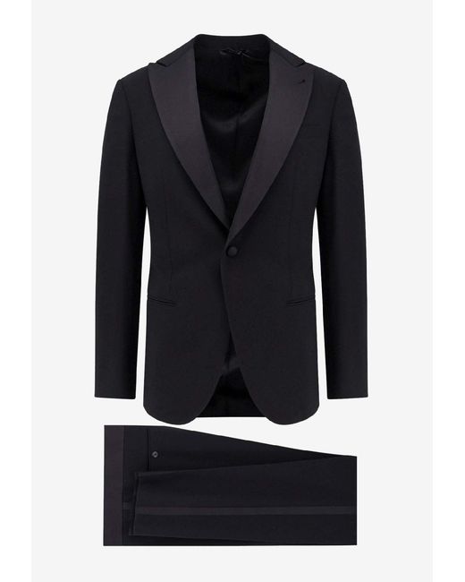 Giorgio Armani Blue Wool Single-Breasted Suit for men