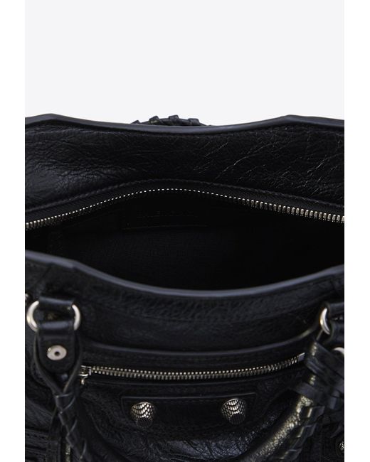Balenciaga Black Xs Neo Cagole Nappa Leather Top Handle Bag