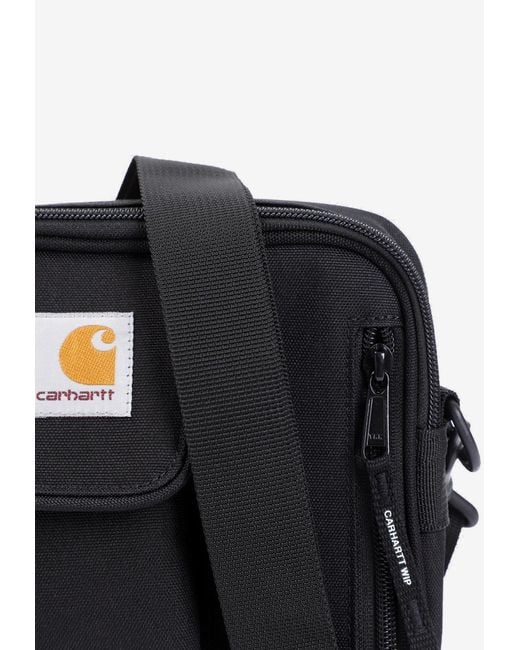 Carhartt Black Essentials Logo Patch Messenger Bag for men