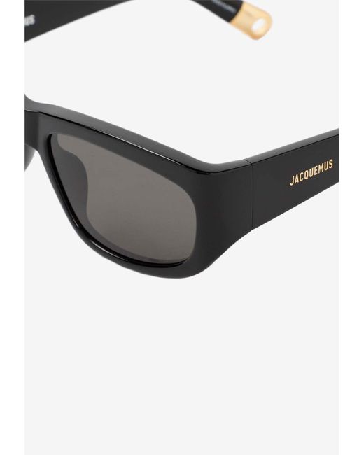 Jacquemus Black Pilota Square Sunglasses