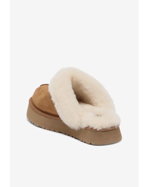 Ugg Brown Disquette Suede Flat Mules