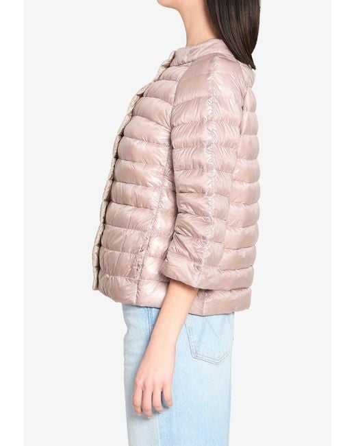 Herno Red Reversible Short Down Jacket
