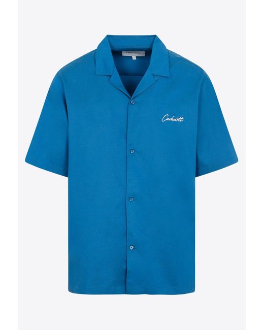 Carhartt WIP Blue Short-sleeved Delray Shirt for men