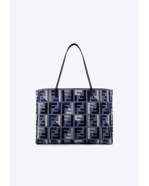 Fendi Blue Monogram Tote Bag