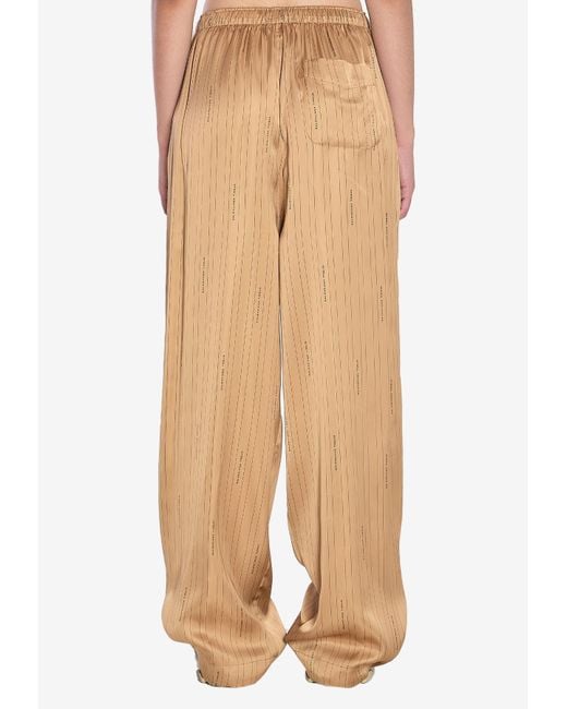 Balenciaga Natural Satin Trousers