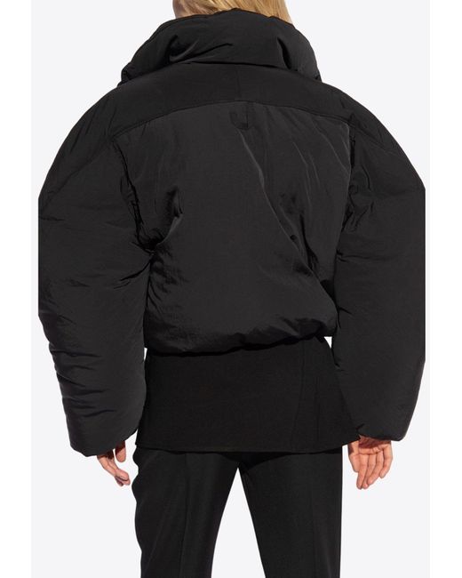 Jacquemus Black Caraco Cropped Puffer Jacket