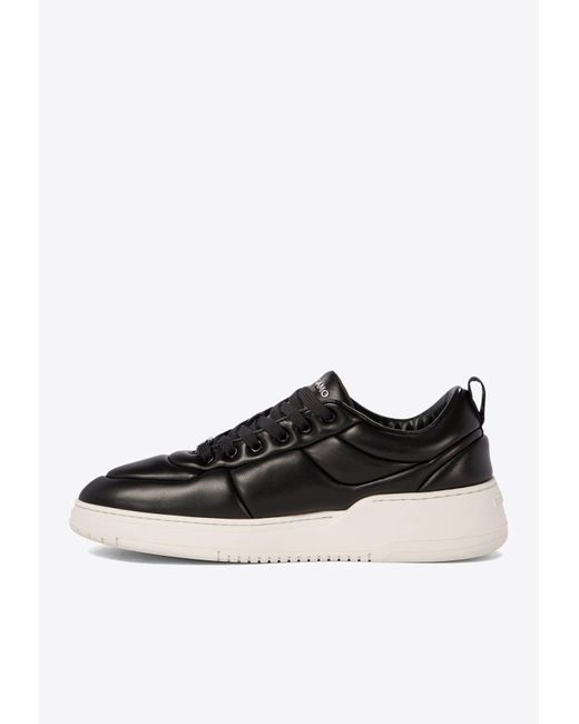 Ferragamo Black Carom Low-Top Sneakers for men
