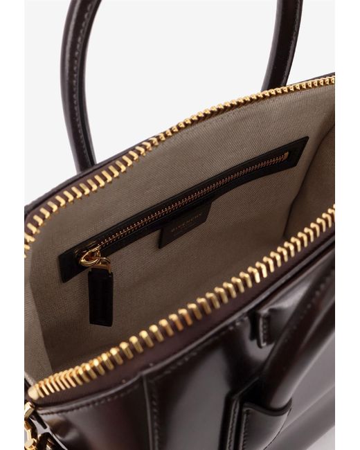 Givenchy Brown Small Antigona Box Leather Top Handle Bag